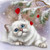 5D Diamond Painting White Cat Under a Tree Kit