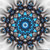 5D Diamond Painting Abstract Blue and Black Flower Mandala Kit