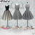 5D Diamond Painting Gray Dresses and Shoes Kit