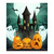 5D Diamond Painting Three Jack-o-lanterns Haunted Castle Kit