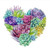 5D Diamond Painting Succulent Heart Kit