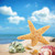 5D Diamond Painting Clouded Sky Beach Starfish Kit