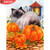 5D Diamond Painting Cat and Three Pumpkins Kit