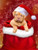 5D Diamond Painting Red and White Christmas Hat Puppy Kit