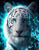 5D Diamond Painting Blue Fire White Tiger Kit