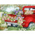 5D Diamond Painting Pink Roses on a Red Truck Kit