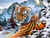 5D Diamond Painting Tiger and Her Cub in the Snow Kit