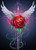 5D Diamond Painting Red Rose Angel Wings Kit