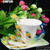 5D Diamond Painting Peacock Cup and Flowers Kit