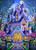 5D Diamond Painting Glowing Window Purple Castle Kit