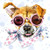 5D Diamond Painting Pink Glasses Puppy Kit