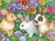 5D Diamond Painting Easter Eggs and Three Rabbits Kit