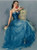 5D Diamond Painting Blue Dress Sitting Woman Kit