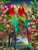 5D Diamond Painting Two Parrots in the Flowers Kit