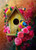 5D Diamond Painting Pink Rose Bird House Kit