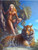 5D Diamond Painting Island Girl and Tiger Kit