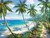 5D Diamond Painting Leaning Palms Beach Kit