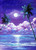 5D Diamond Painting Purple Clouds Ocean Moon Kit