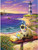 5D Diamond Painting Beach Lighthouse Cat Kit