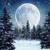 5D Diamond Painting Moon Over the Pine Trees Kit