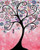 5D Diamond Painting Pink Sky Abstract Tree Kit