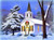 5D Diamond Painting White Church Christmas Wreath Kit