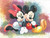5D Diamond Painting Watercolor Mickey and Minnie Kit