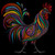 5D Diamond Painting Abstract Colorful Rooster Kit
