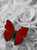 5D Diamond Painting White Roses and Red Butterfly Kit