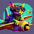 5D Diamond Painting Abstract Flying Cat Kit