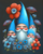 5D Diamond Painting Blue Hat Gnomes Kit