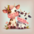5D Diamond Painting Two Cute Little Cows Kit