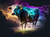 5D Diamond Painting Abstract Colored Bull Kit