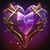 5D Diamond Painting Purple Heart Gem Gold Armor Kit