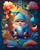 5D Diamond Painting Blue Eyed Gnome Kit