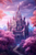 5D Diamond Painting Purple Castle and Sky Kit