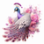 5D Diamond Painting Pink and Purple Peacock Kit