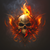 5D Diamond Painting Flaming Skull Kit