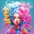5D Diamond Painting Rainbow Wavy Hair Girl Kit