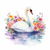 5D Diamond Painting Spring Flower Swan Kit