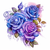 5D Diamond Painting Blue and Purple Roses Kit