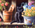 5D Diamond Painting Black Kitten and Flowers Kit