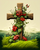 5D Diamond Painting Flower Cross on a Hill Kit