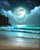 5D Diamond Painting Seaside Moon and Clouds Kit