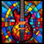 5D Diamond Painting Abstract Colorful Guitar Kit