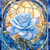 5D Diamond Painting Light Blue Rose Abstract Kit