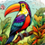5D Diamond Painting Toucan on a Branch Kit