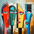 5D Diamond Painting Four Abstract Heads Kit