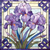 5D Diamond Painting Purple Iris Design Abstract Kit