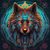 5D Diamond Painting Brown Abstract Wolf Kit